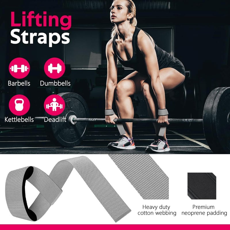 WALITO 7Pcs Barbell Pad Set for Hip Thrust - Squat Pad,Gym Accessories for Women with Bar Bad,Bench Press, with Gym Ankle Straps,Resistance Bands for Working Out,Lifting Strap,Carry Bag - Image 4